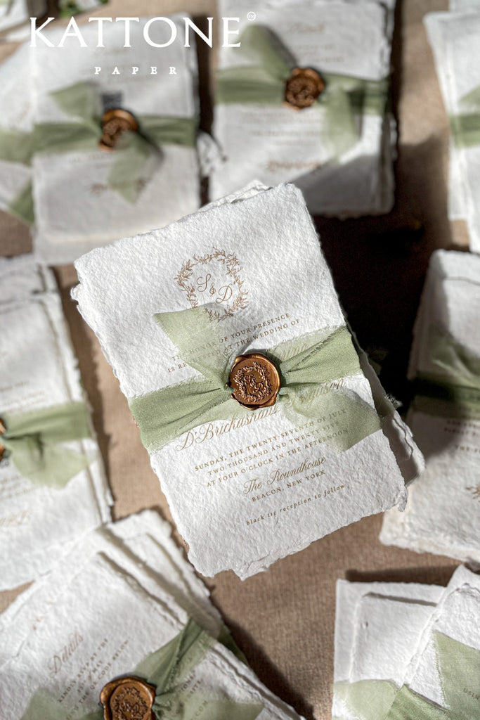 Ivey Handmade Paper Wedding Invitation Suite