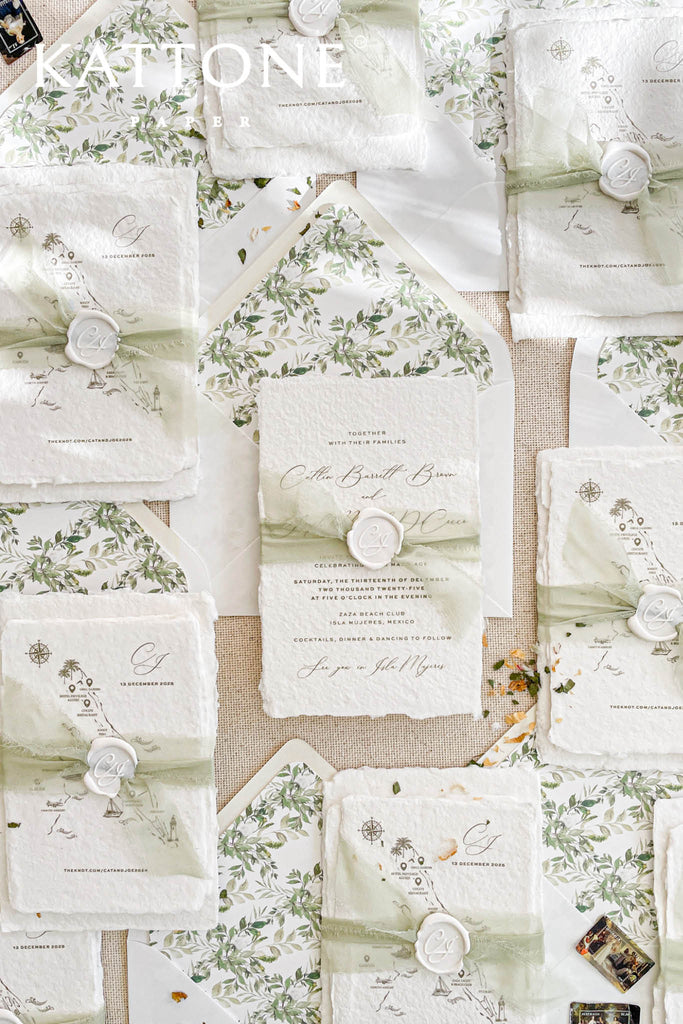 Parisa Handmade Paper Wedding Invitations
