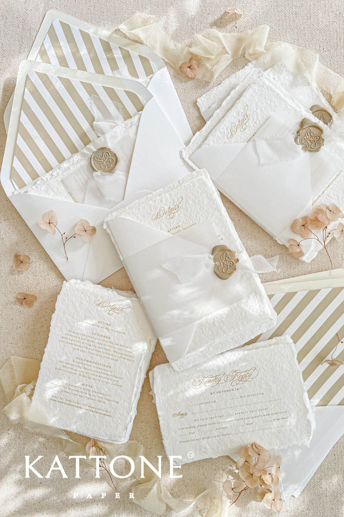 Sybil Handmade Paper Wedding Invitations