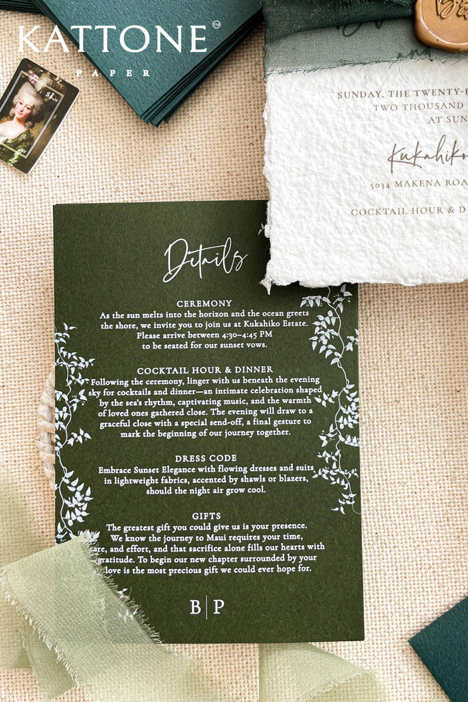 Brandi Handmade Paper Wedding Invitation Suite