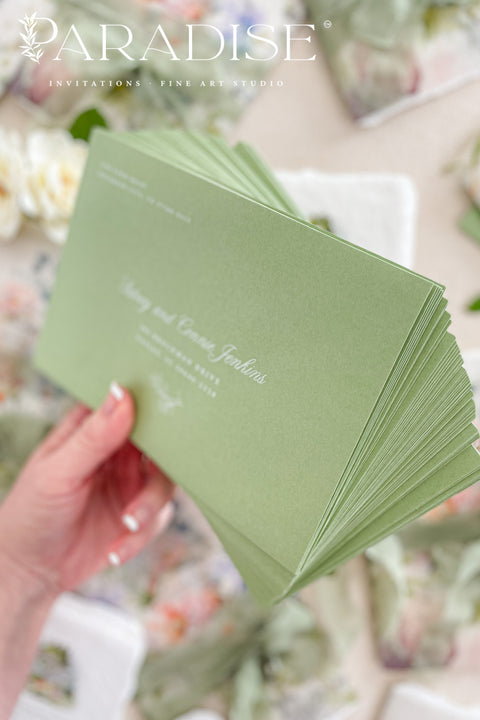 Luxury wedding envelopes crafted from smooth premium paper for fine art invitation suites.