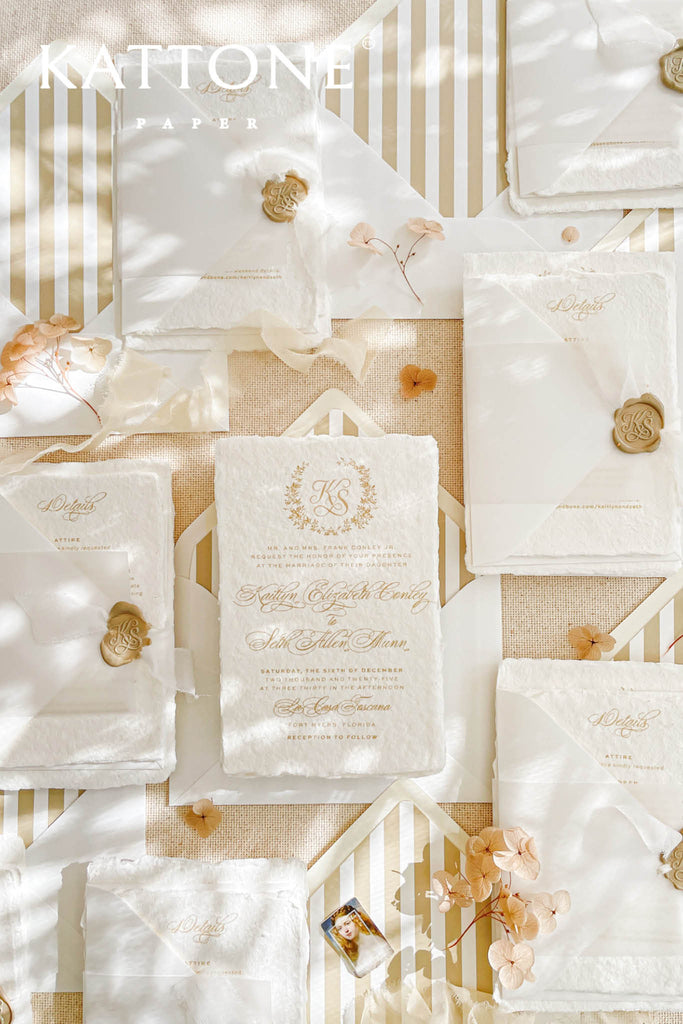 Sybil Handmade Paper Wedding Invitations