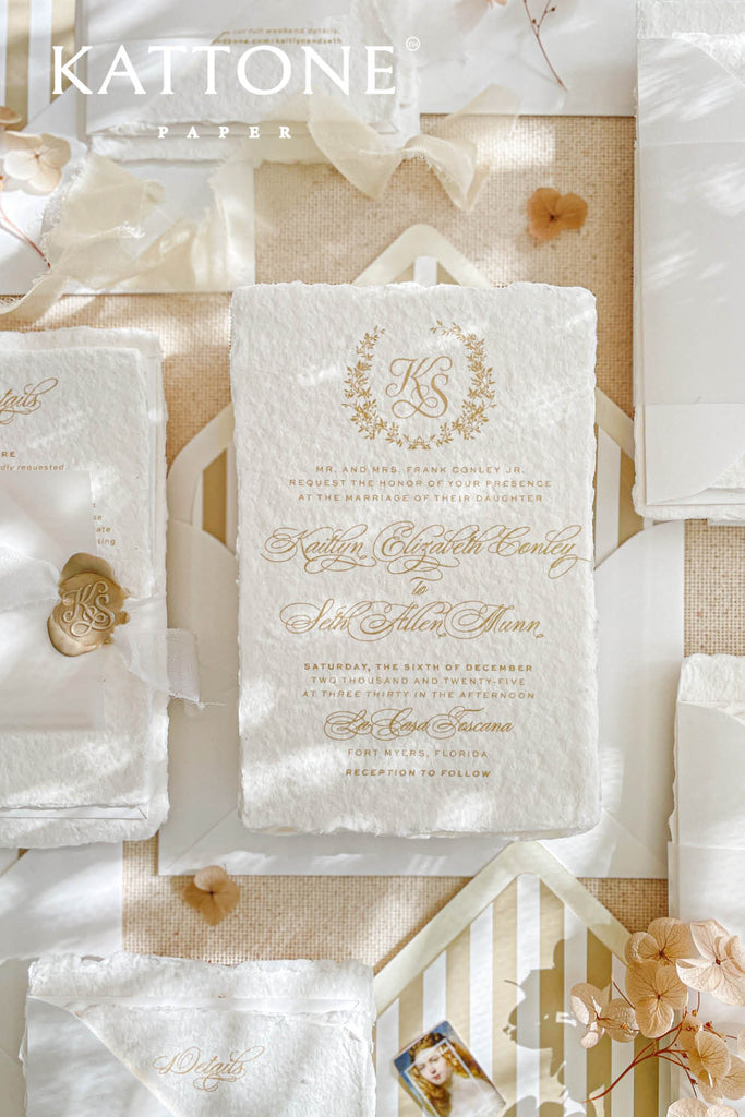 Sybil Handmade Paper Wedding Invitations