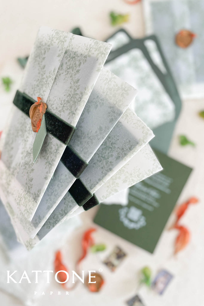 Lettie Handmade Paper Wedding Invitations