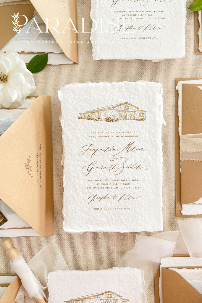 Nayeli Handmade Paper Wedding Invitations