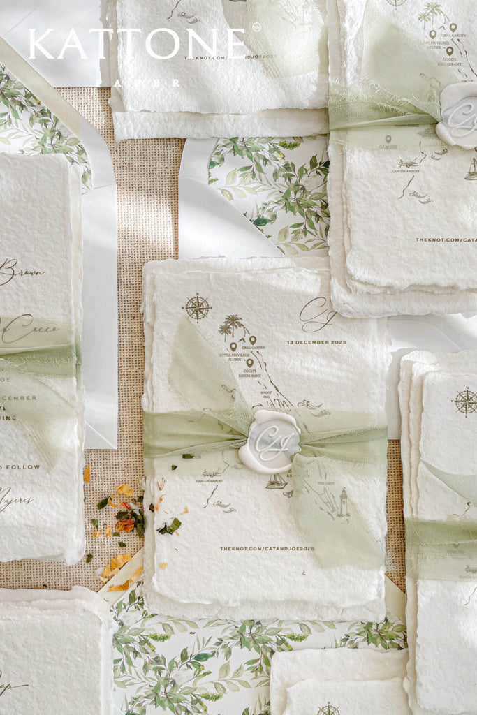 Parisa Handmade Paper Wedding Invitations