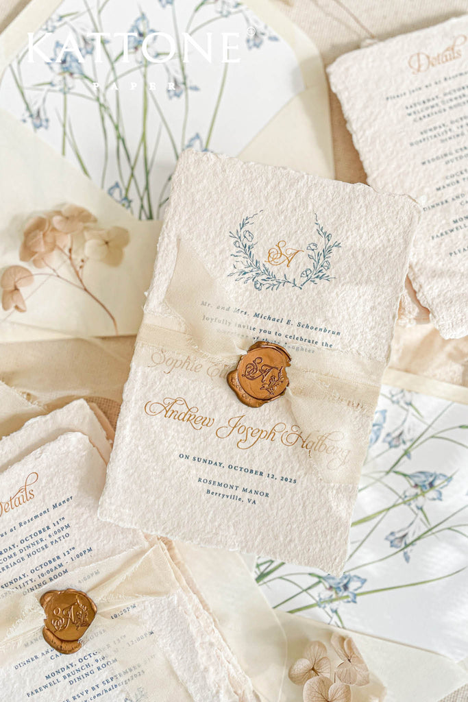 Zephyra Handmade Paper Wedding Invitations