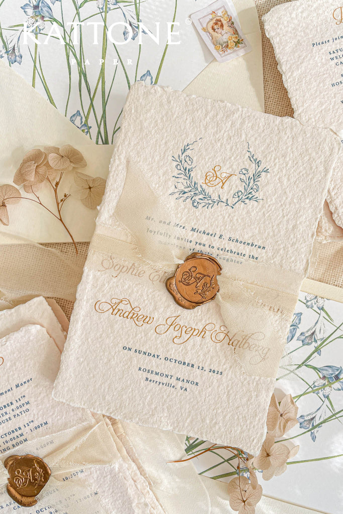 Zephyra Handmade Paper Wedding Invitations