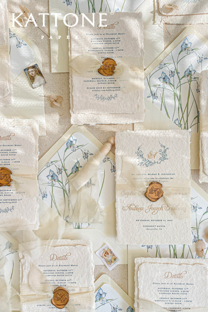 Zephyra Handmade Paper Wedding Invitations