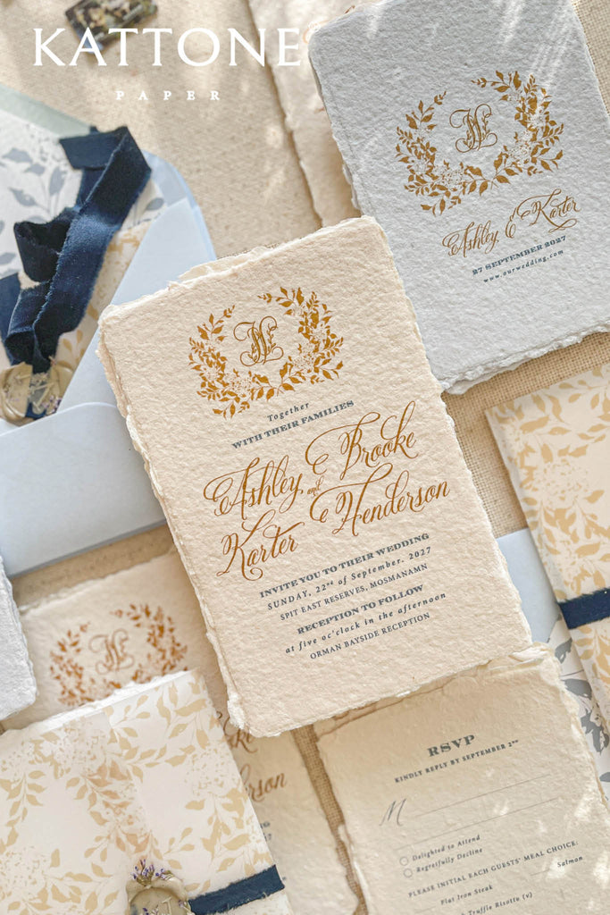 Solana Handmade Paper Wedding Invitations