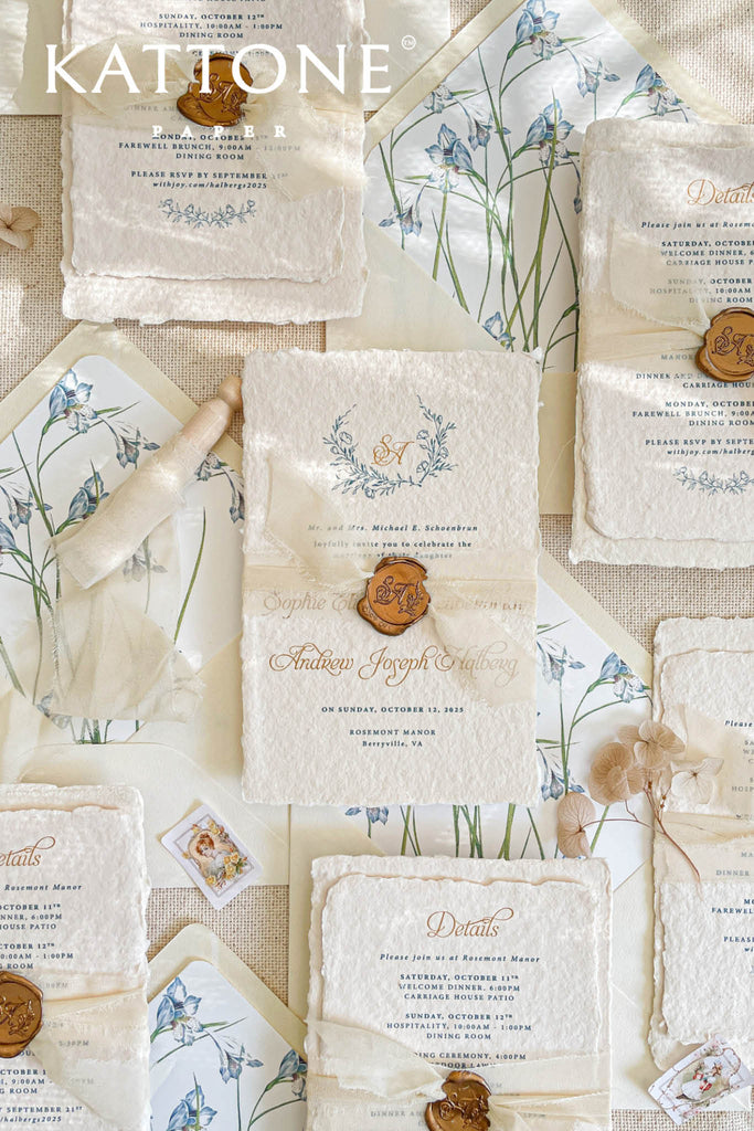 Zephyra Handmade Paper Wedding Invitations