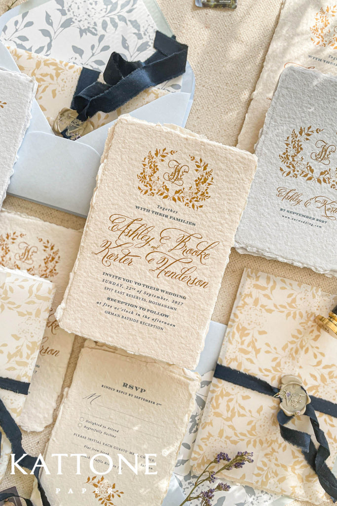 Solana Handmade Paper Wedding Invitations