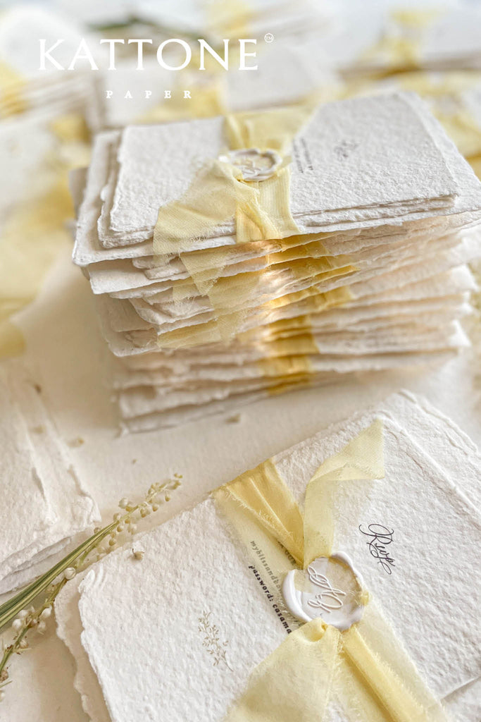 Darcy Handmade Paper Wedding Invitation Sets