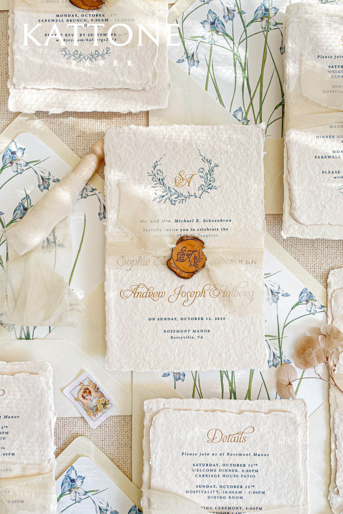 Zephyra Handmade Paper Wedding Invitations