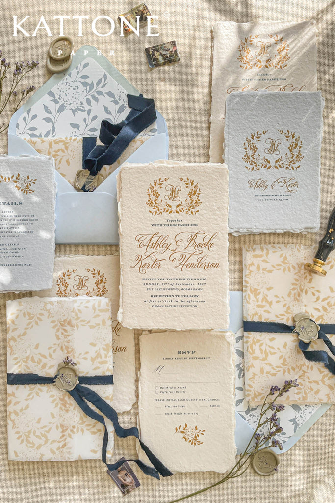 Solana Handmade Paper Wedding Invitations