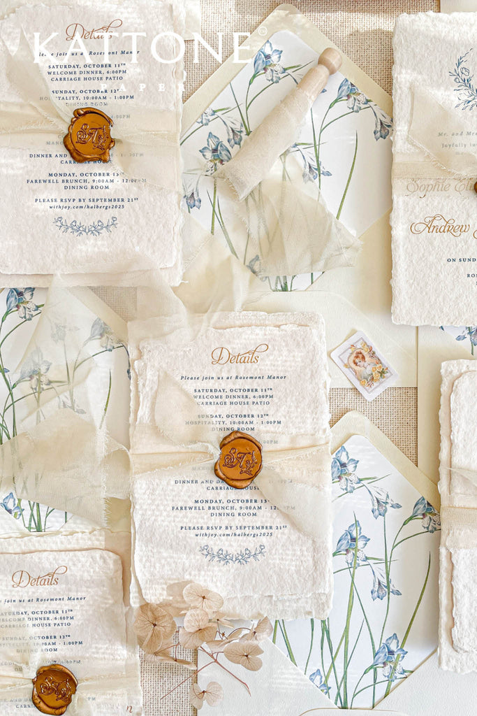 Zephyra Handmade Paper Wedding Invitations