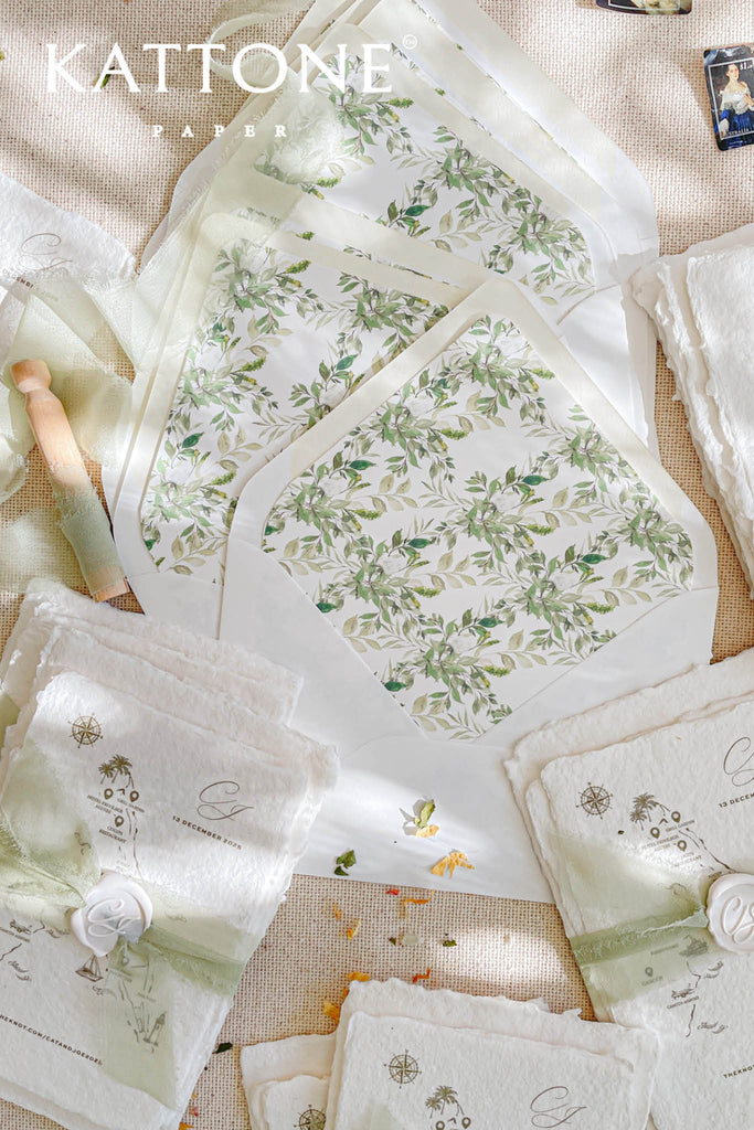 Parisa Handmade Paper Wedding Invitations