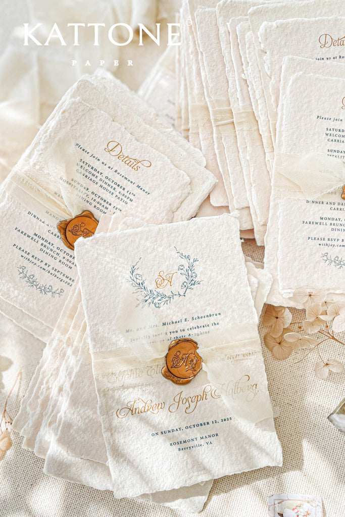 Zephyra Handmade Paper Wedding Invitations