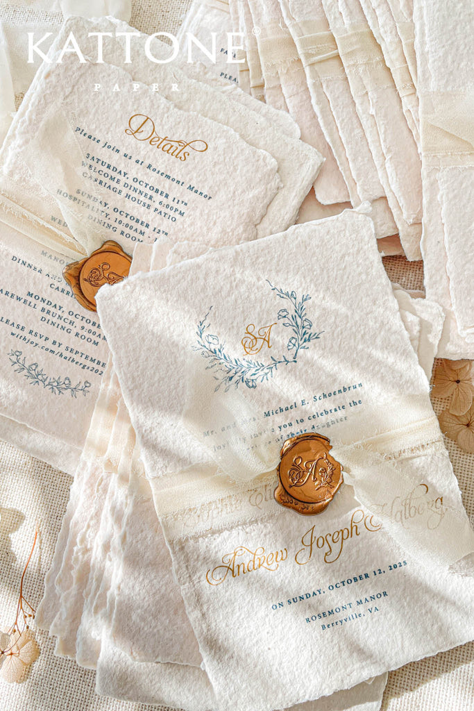 Zephyra Handmade Paper Wedding Invitations