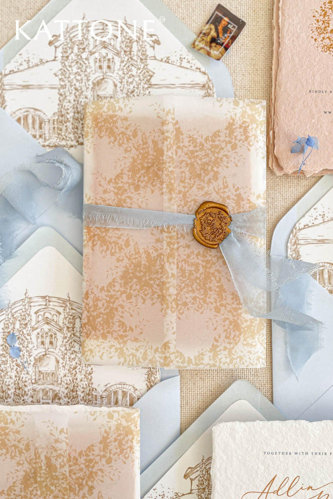 Kennedy Handmade Paper Wedding Invitation Suite