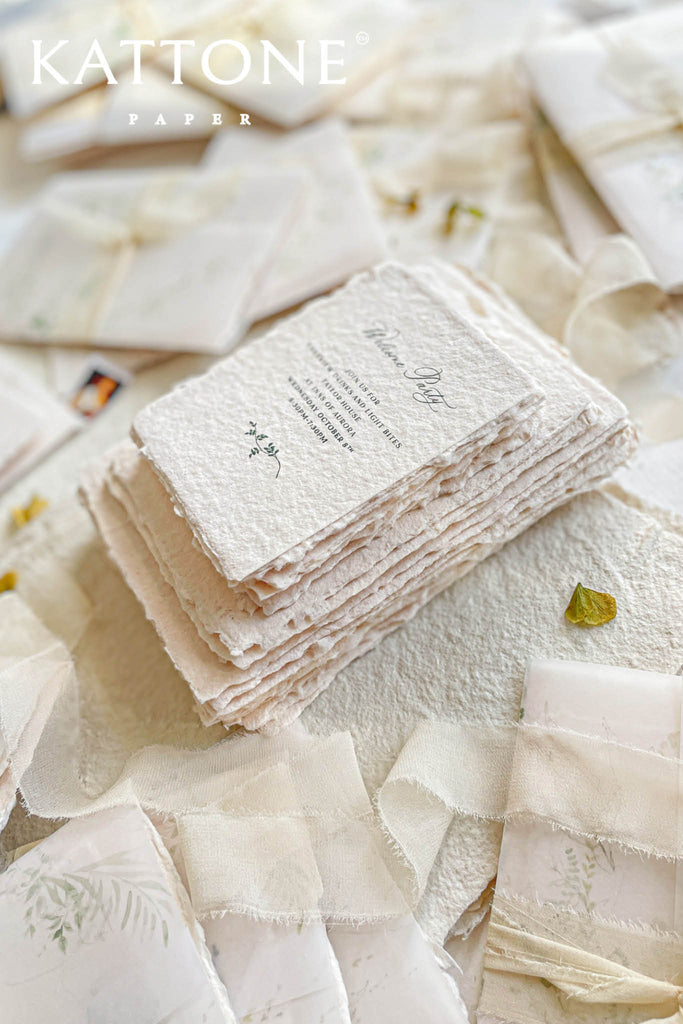 Dallis Handmade Paper Wedding Invitation Sets