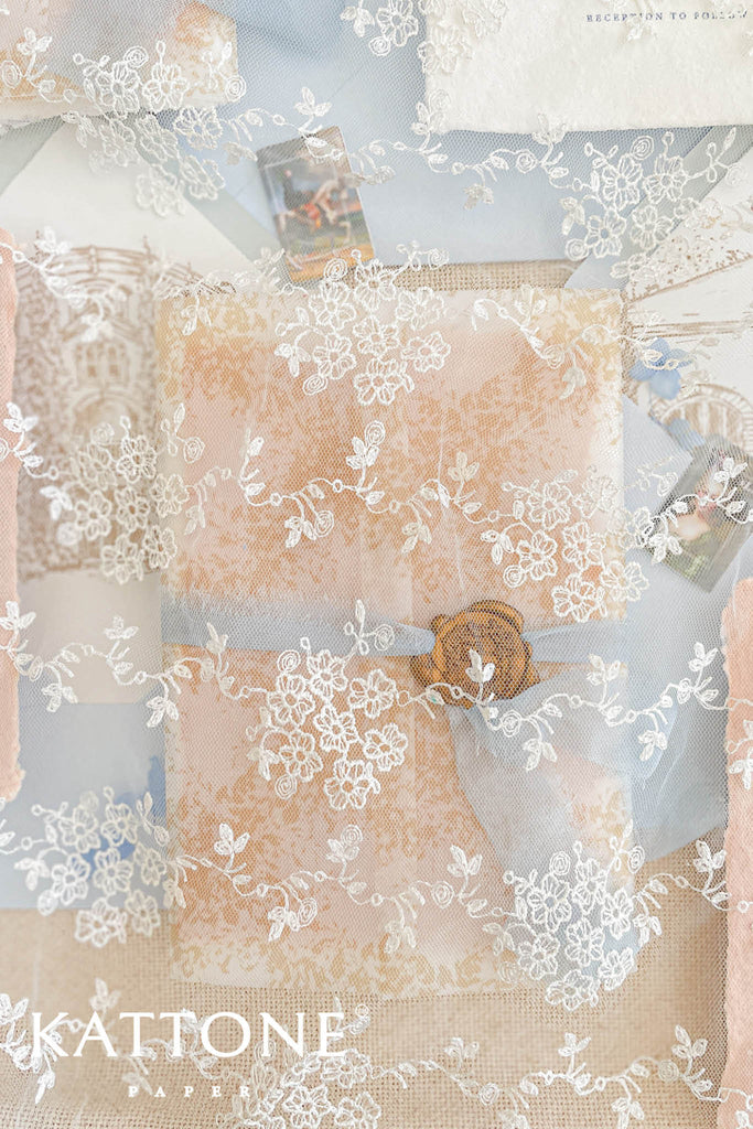 Kennedy Handmade Paper Wedding Invitation Suite