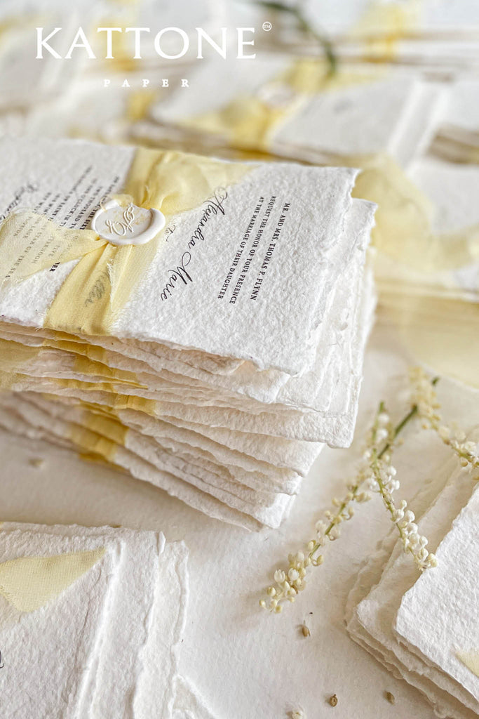 Darcy Handmade Paper Wedding Invitation Sets