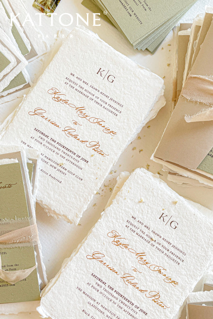 Kya Handmade Paper Wedding Invitations
