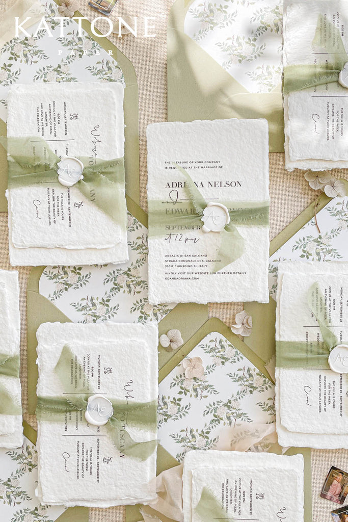 Alita Handmade Paper Wedding Invitation Sets