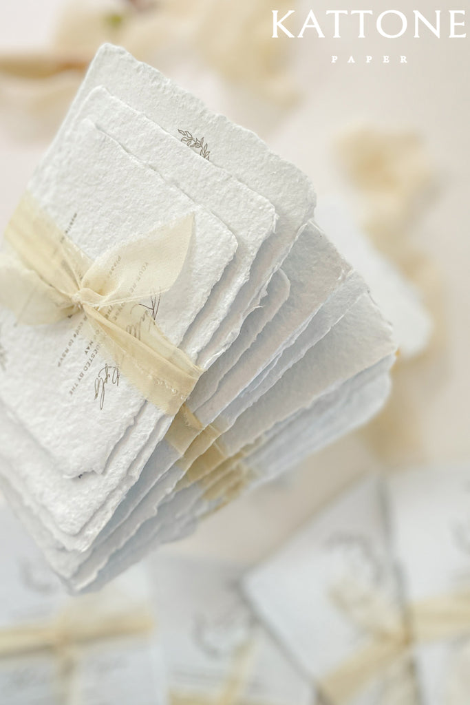Meredith Handmade Paper Wedding Invitation Suite