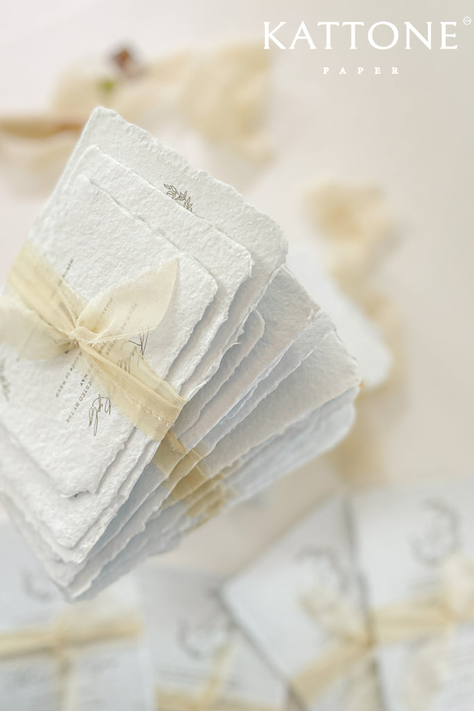 Meredith Handmade Paper Wedding Invitation Suite