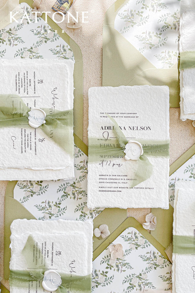 Alita Handmade Paper Wedding Invitation Sets