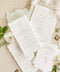 Bring timeless refinement to your celebration with our handmade paper wedding menus, beautifully complemented by matching table numbers and bar signs. Each piece is crafted from 100% cotton rag paper with naturally torn deckled edges, exuding fine art elegance and artisanal charm. The soft texture, delicate typography, and minimal botanical details create a cohesive and luxurious table presentation. Perfect for romantic, garden, or fine art weddings, these menus seamlessly blend style and craftsmanship.