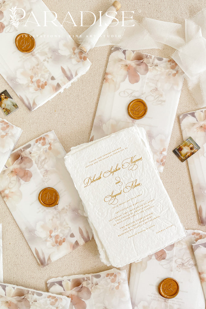 Amaya Handmade Paper Wedding Invitations