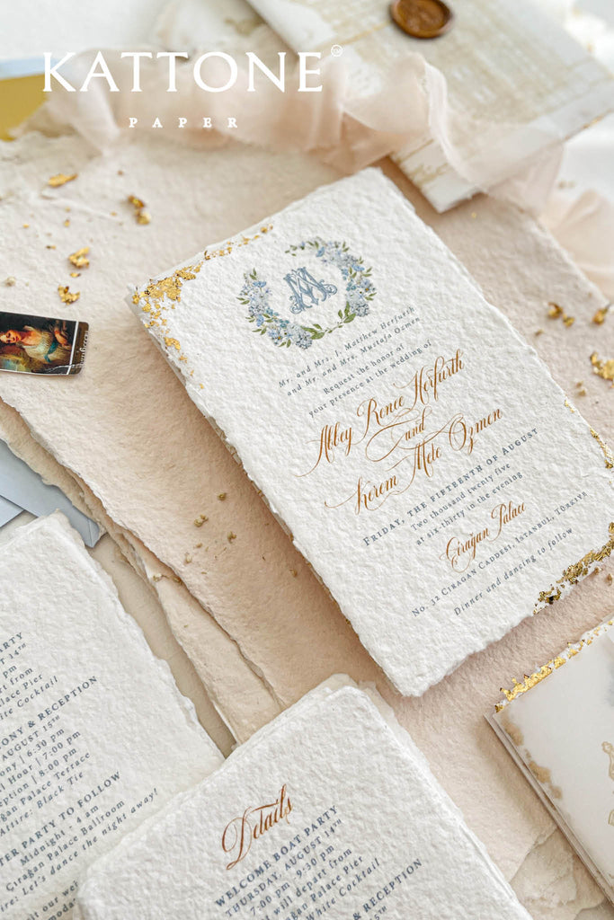 Darya Handmade Paper Wedding Invitation Sets