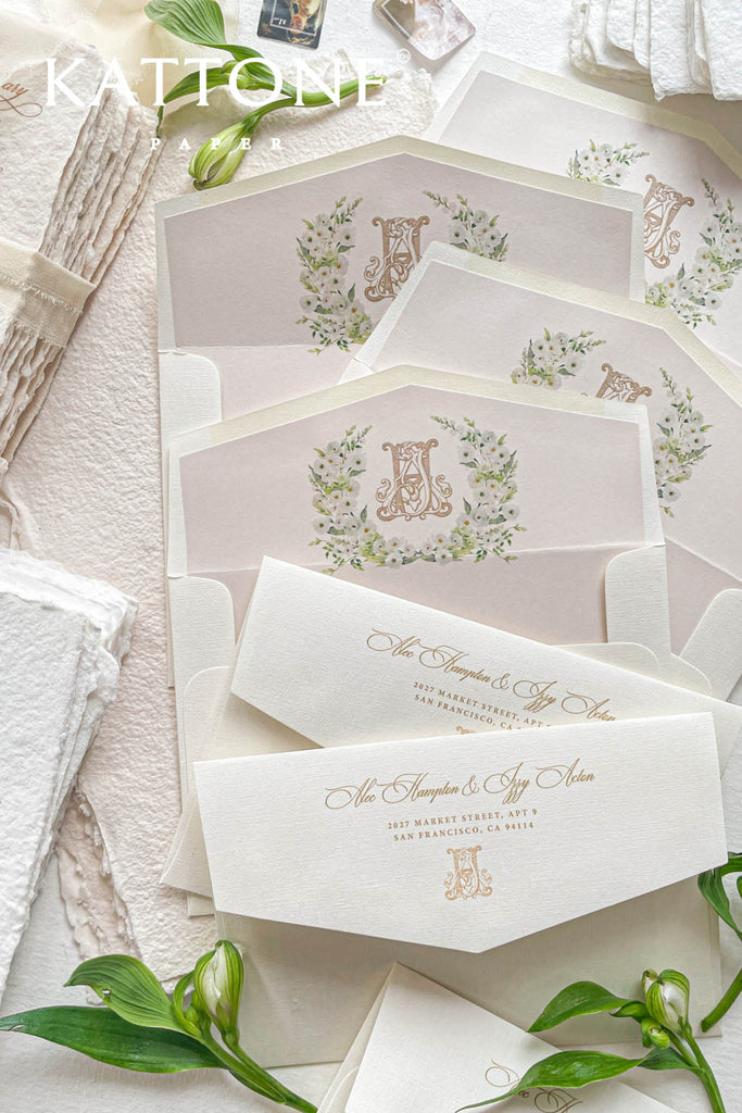 Coco Envelopes with Address Printing, Envelope Liners
