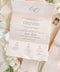 This exquisite trifold wedding invitation set offers a blend of modern design and personalized artistry. The convenient trifold design offers ample space for all your wedding details, all wrapped in a beautifully elegant package that your guests will adore.