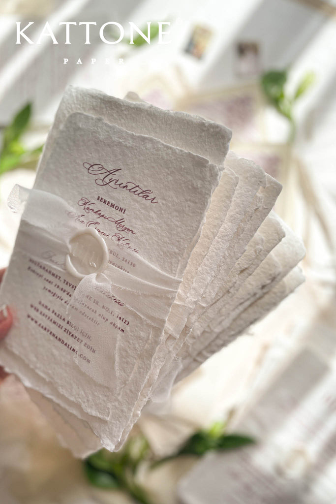 Ellery Handmade Paper Wedding Invitation Suite