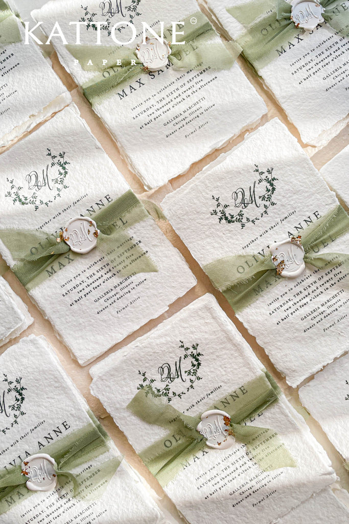 Baylin Handmade Paper Wedding Invitation Suite