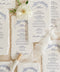 Add timeless artistry to your reception tables with our handmade paper wedding menus, elegantly designed with blue botanical illustrations and deckled edges for a refined fine-art aesthetic. Crafted from 100% cotton rag paper, each piece celebrates artisanal craftsmanship with a naturally soft texture that complements romantic, classic, and garden-inspired weddings alike.