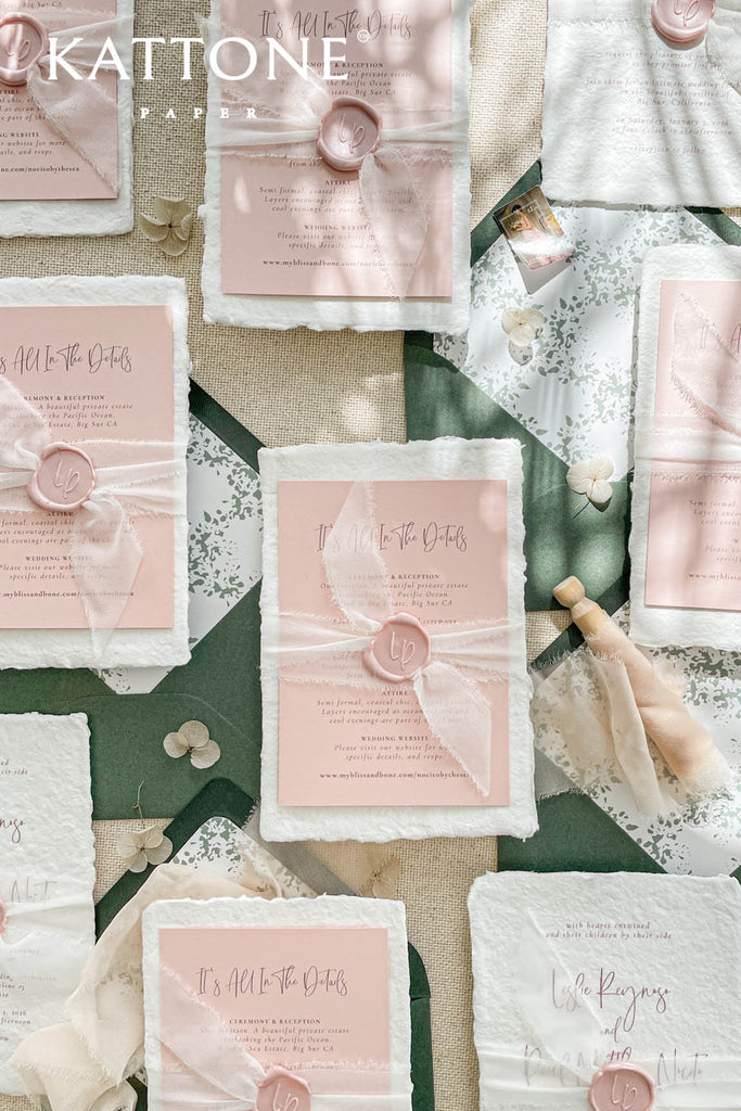 Amryn Handmade Paper Wedding Invitation Sets