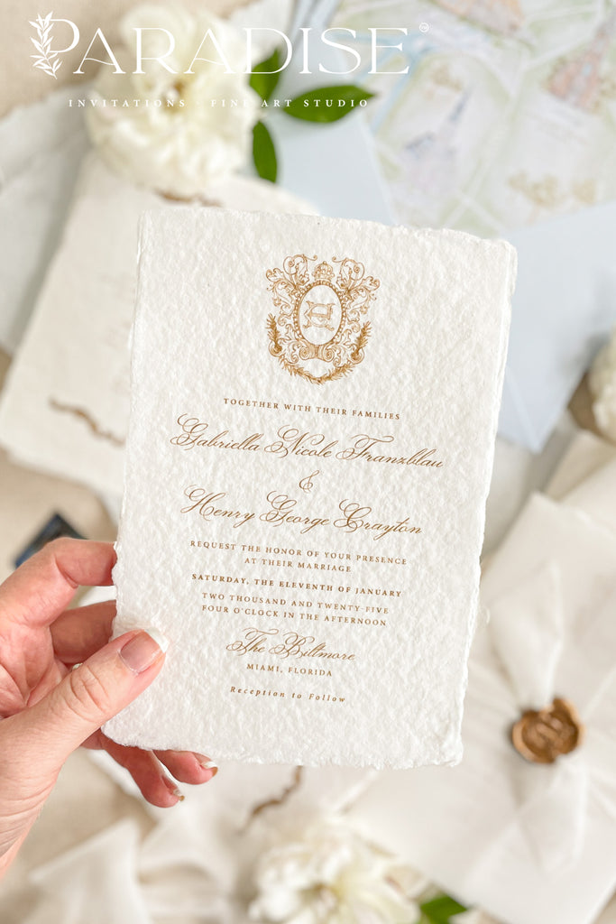 Bridget Handmade Paper Wedding Invitation Sets