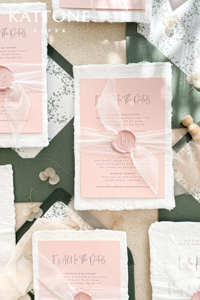 Amryn Handmade Paper Wedding Invitation Sets
