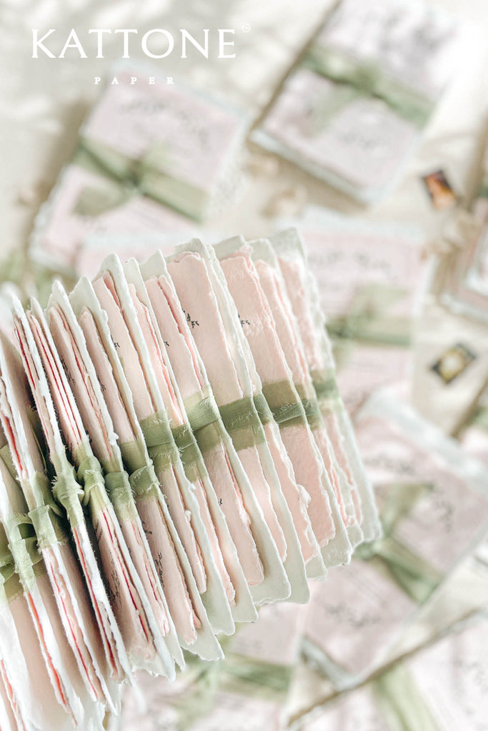 Victoria Handmade Paper Wedding Invitation Suite