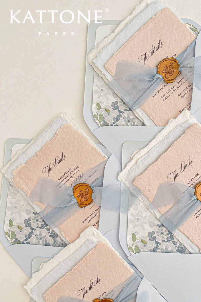 Aoife Handmade Paper Wedding Invitation Sets