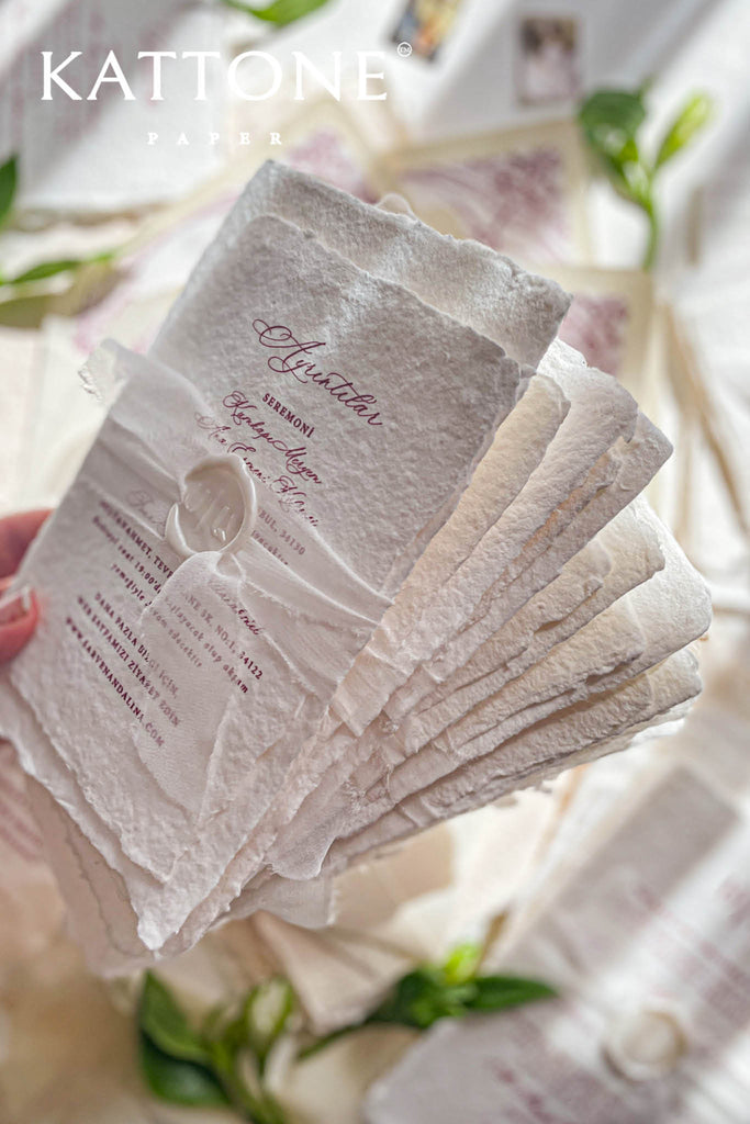 Ellery Handmade Paper Wedding Invitation Suite