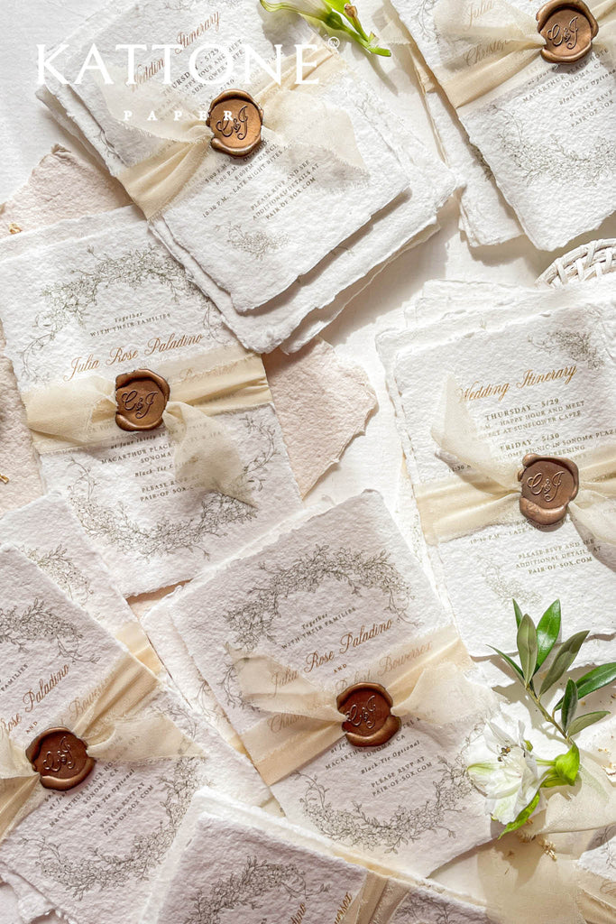 Fia Handmade Paper Wedding Invitations