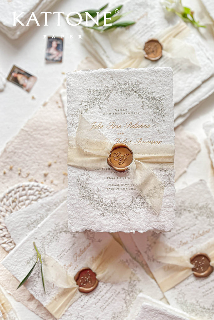 Fia Handmade Paper Wedding Invitations