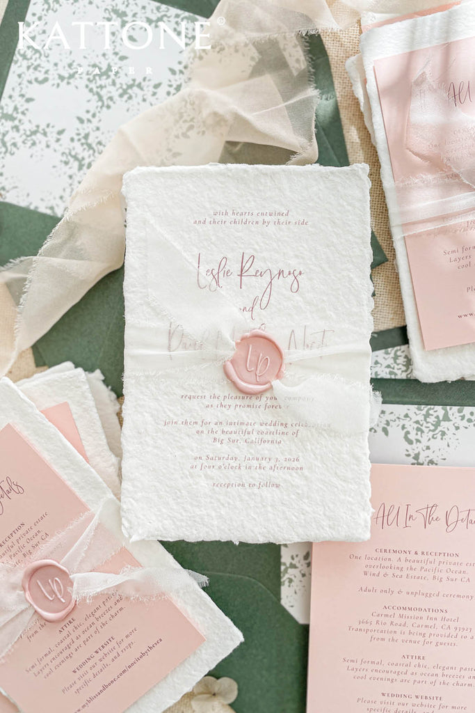 Amryn Handmade Paper Wedding Invitation Sets