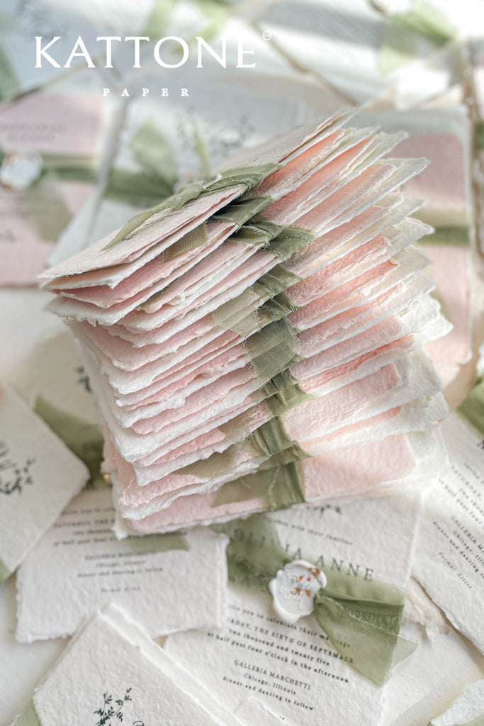 Baylin Handmade Paper Wedding Invitation Suite